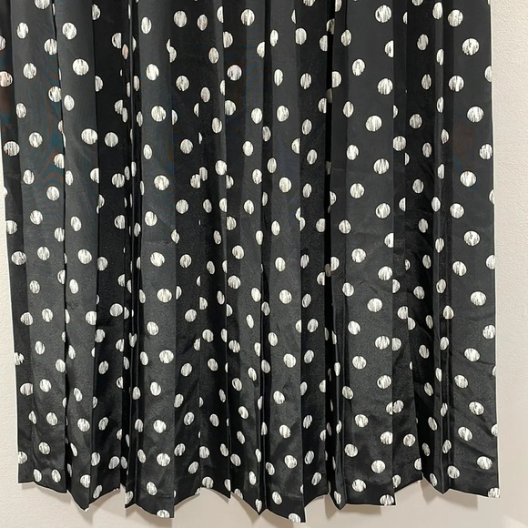 NWT Vintage Leslie Faye Pull On Elastic Waist Pleated Midi Skirt 6P - Picture 6 of 14